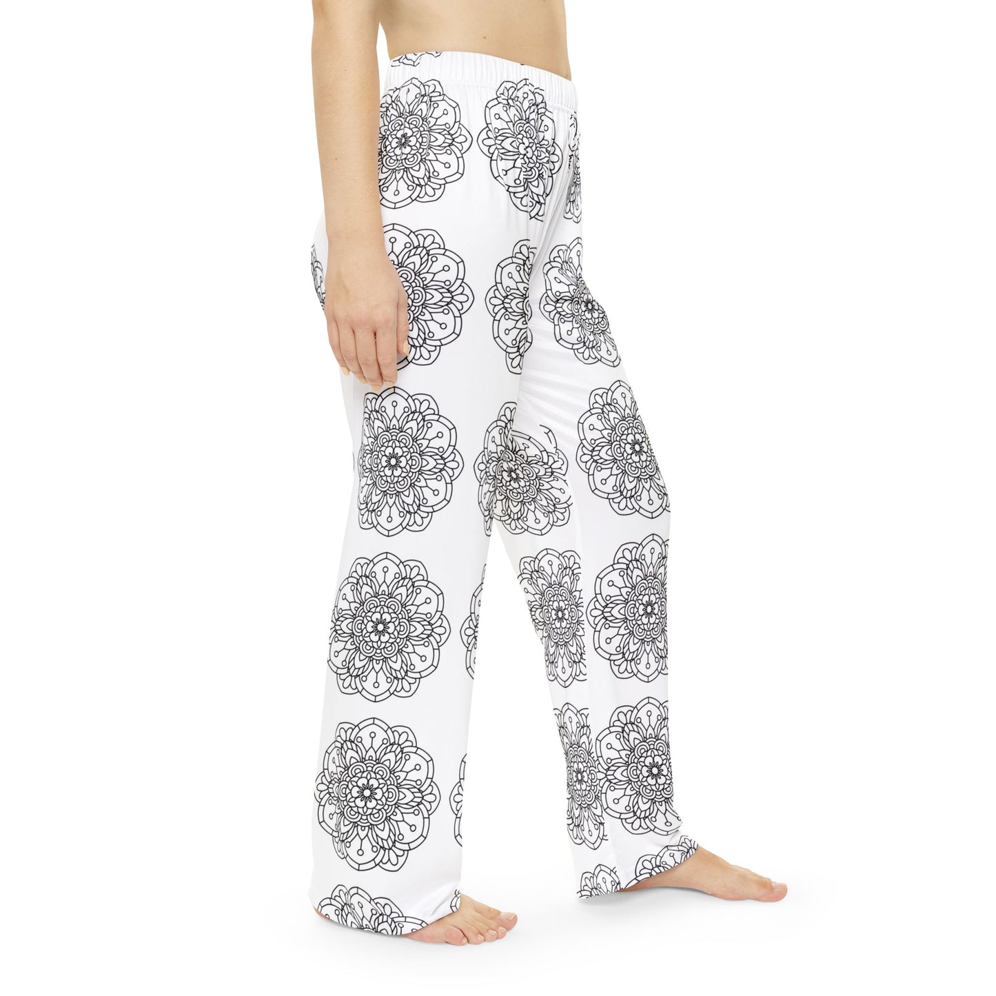 Bohemian Mandela Women's Pajama Pants, Cozy Loungewear, Perfect for Relaxing, Great Gift for Her, Made to Color Sleepwear. Comfy Lounge