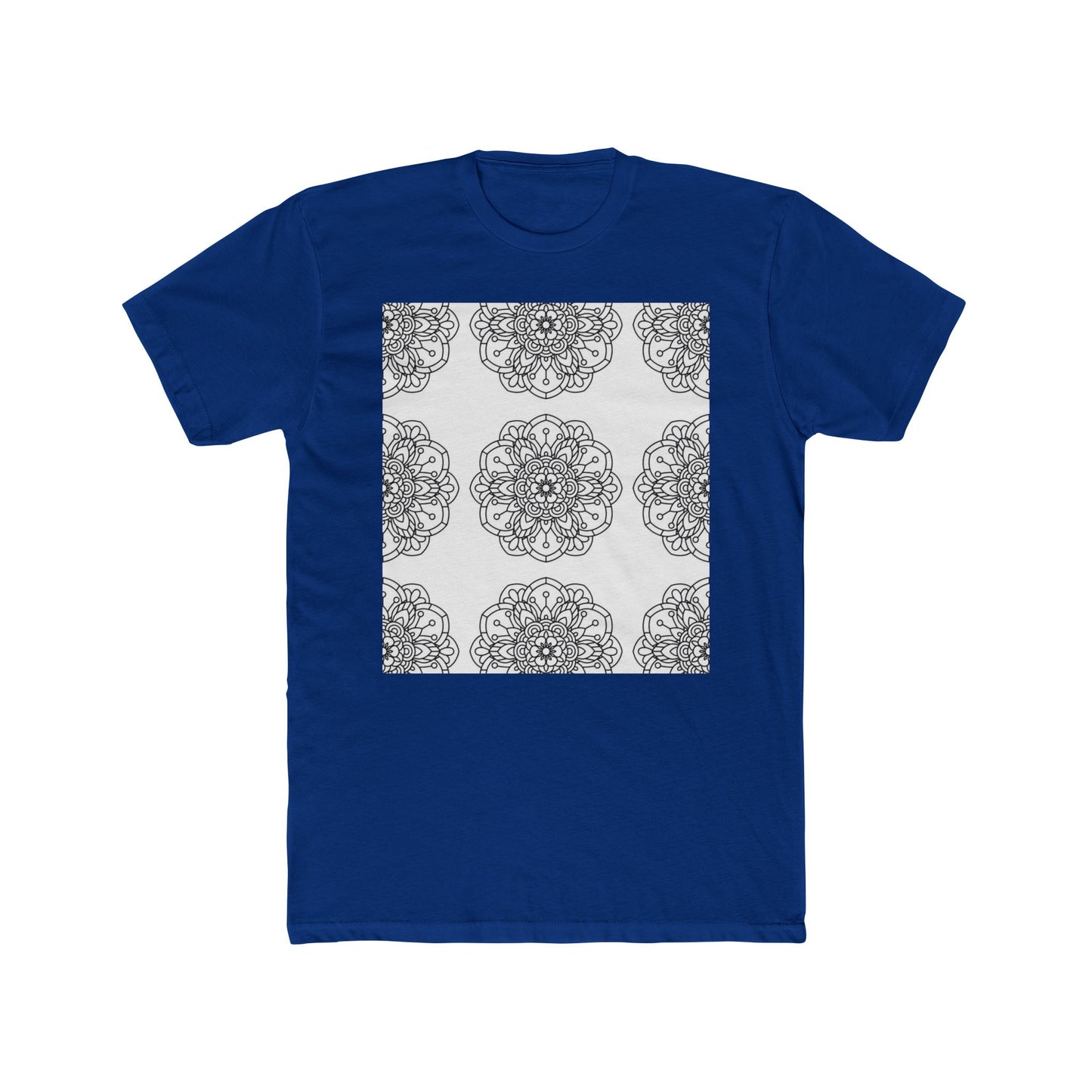Mandala Crew Tee| Made To Color | Unisex Cotton T-Shirt, Casual Wear, Gift for Art Coloring Lovers,