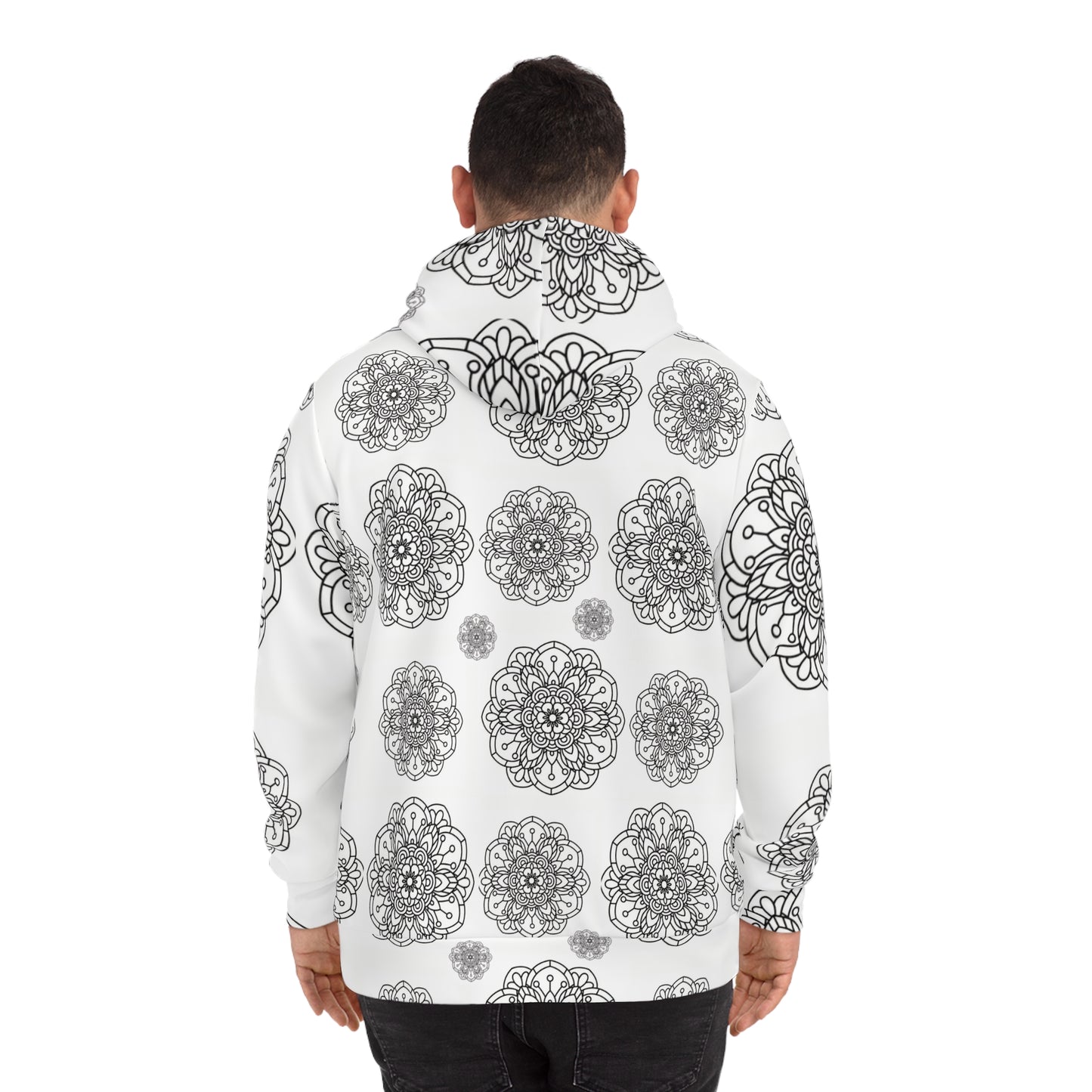 Bohemian Mandala Made to Color Unisex Hoodie- Calming Coloring Activity, Relaxation Hoodie, Zen Art Therapy