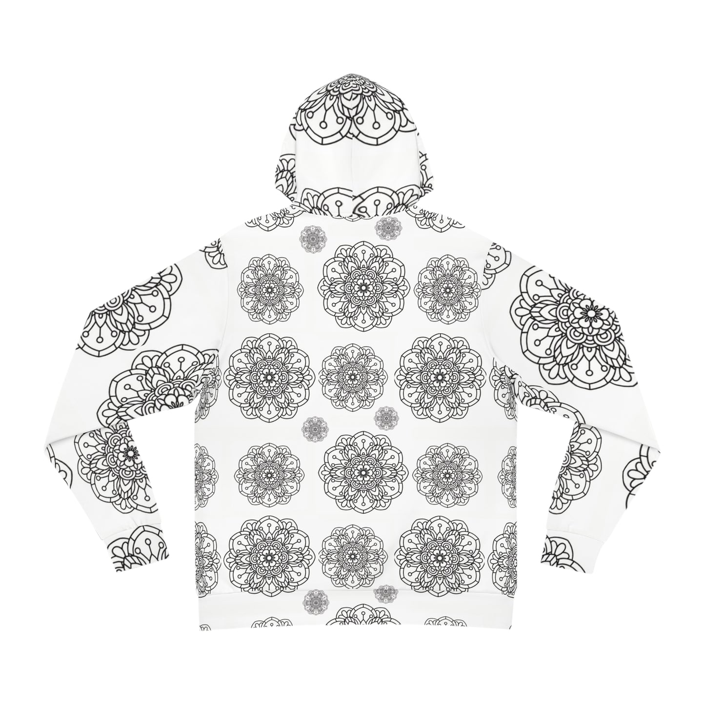 Bohemian Mandala Made to Color Unisex Hoodie- Calming Coloring Activity, Relaxation Hoodie, Zen Art Therapy