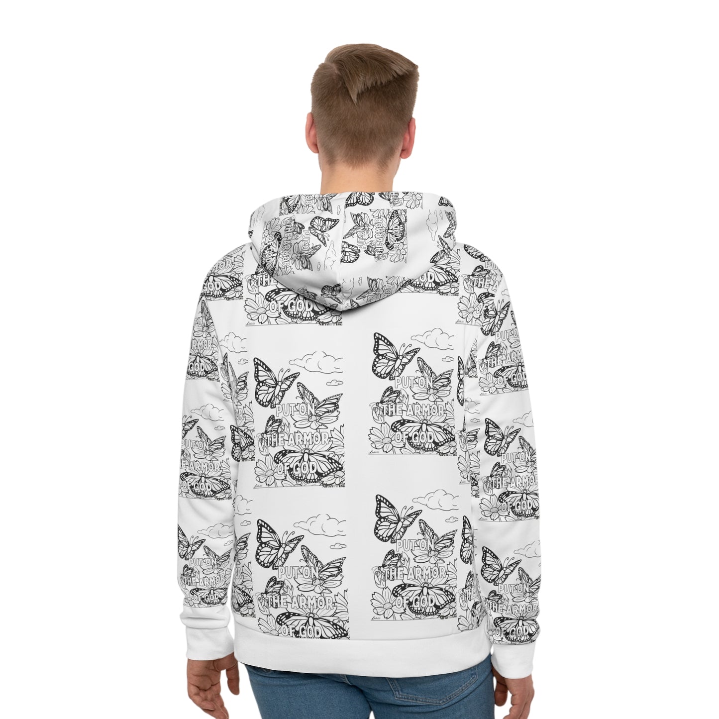 Butterfly Garden Coloring Therapy Hoodie