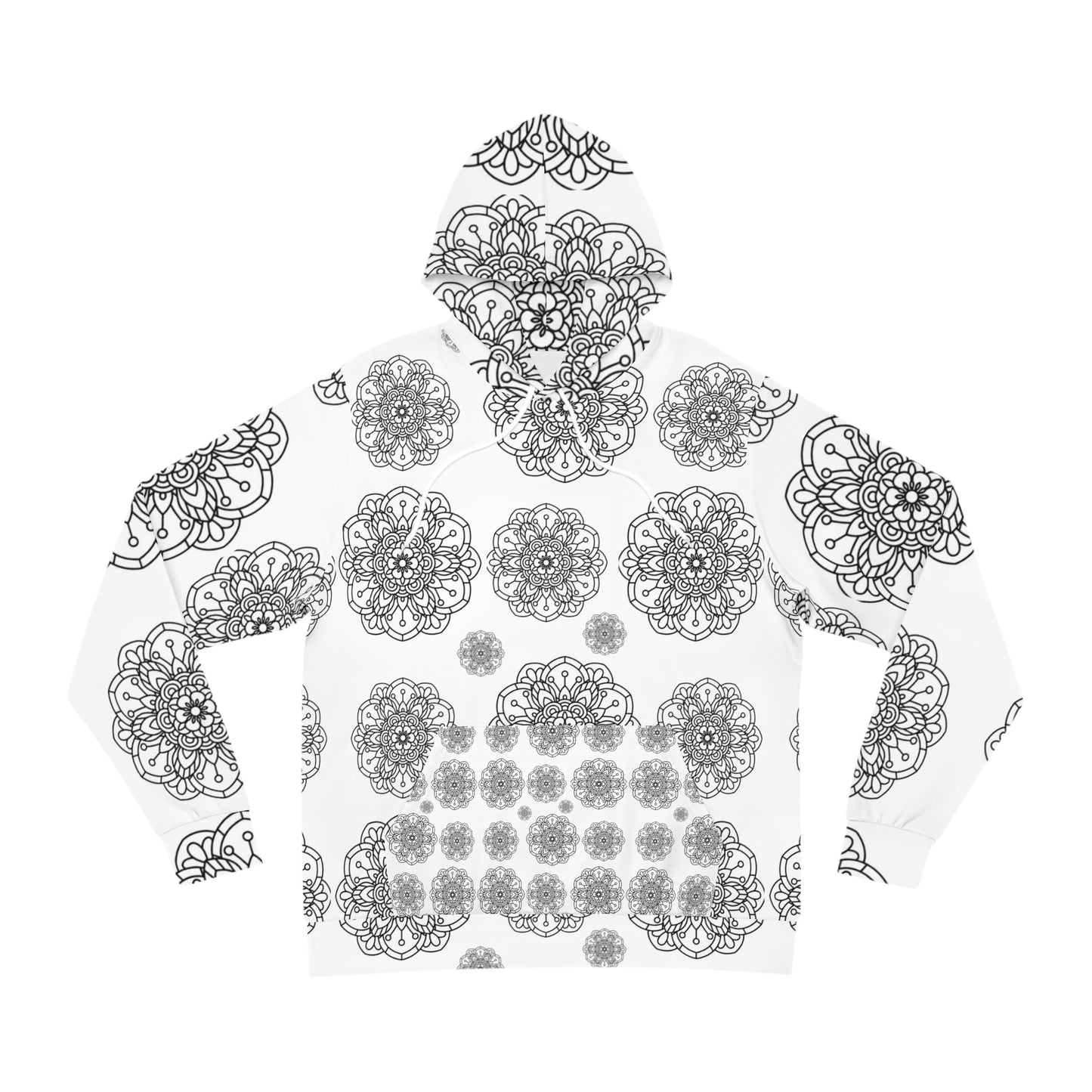 Bohemian Mandala Made to Color Unisex Hoodie- Calming Coloring Activity, Relaxation Hoodie, Zen Art Therapy