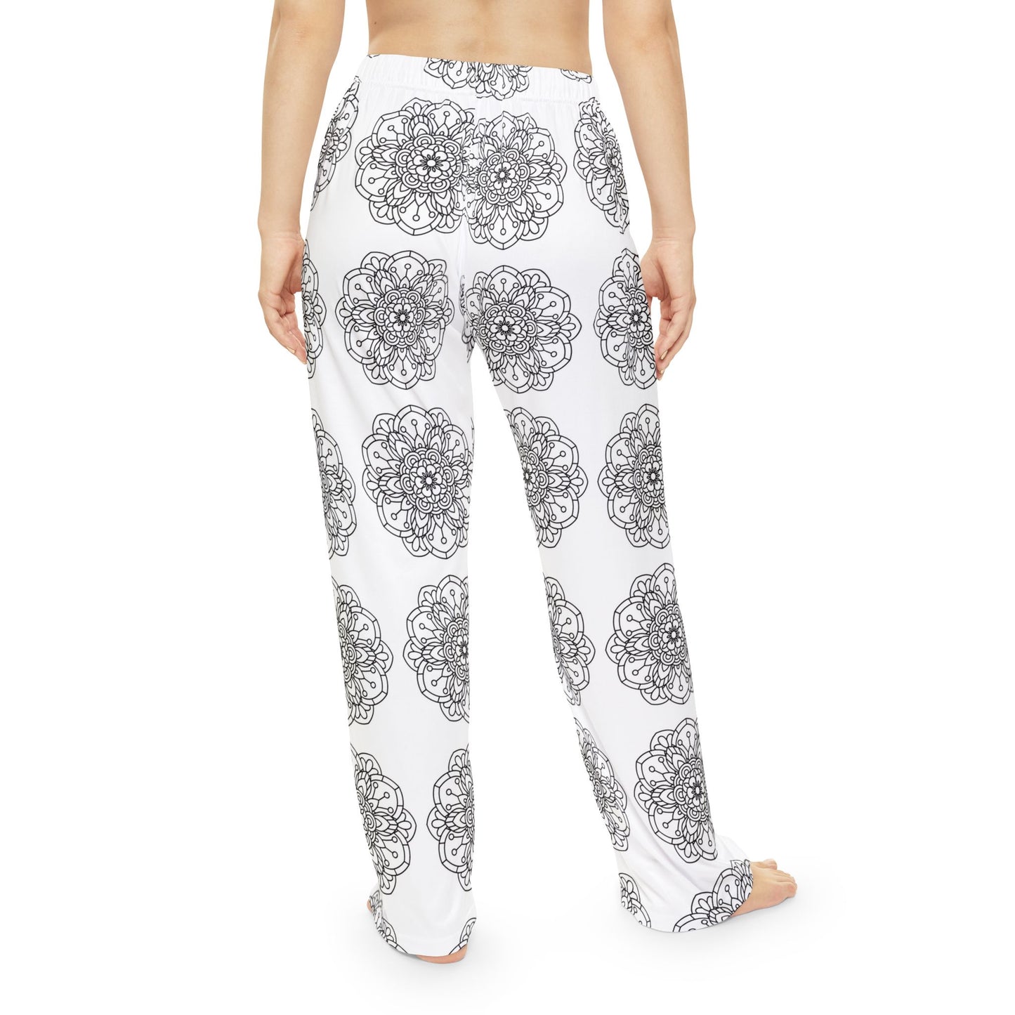 Bohemian Mandela Women's Pajama Pants, Cozy Loungewear, Perfect for Relaxing, Great Gift for Her, Made to Color Sleepwear. Comfy Lounge
