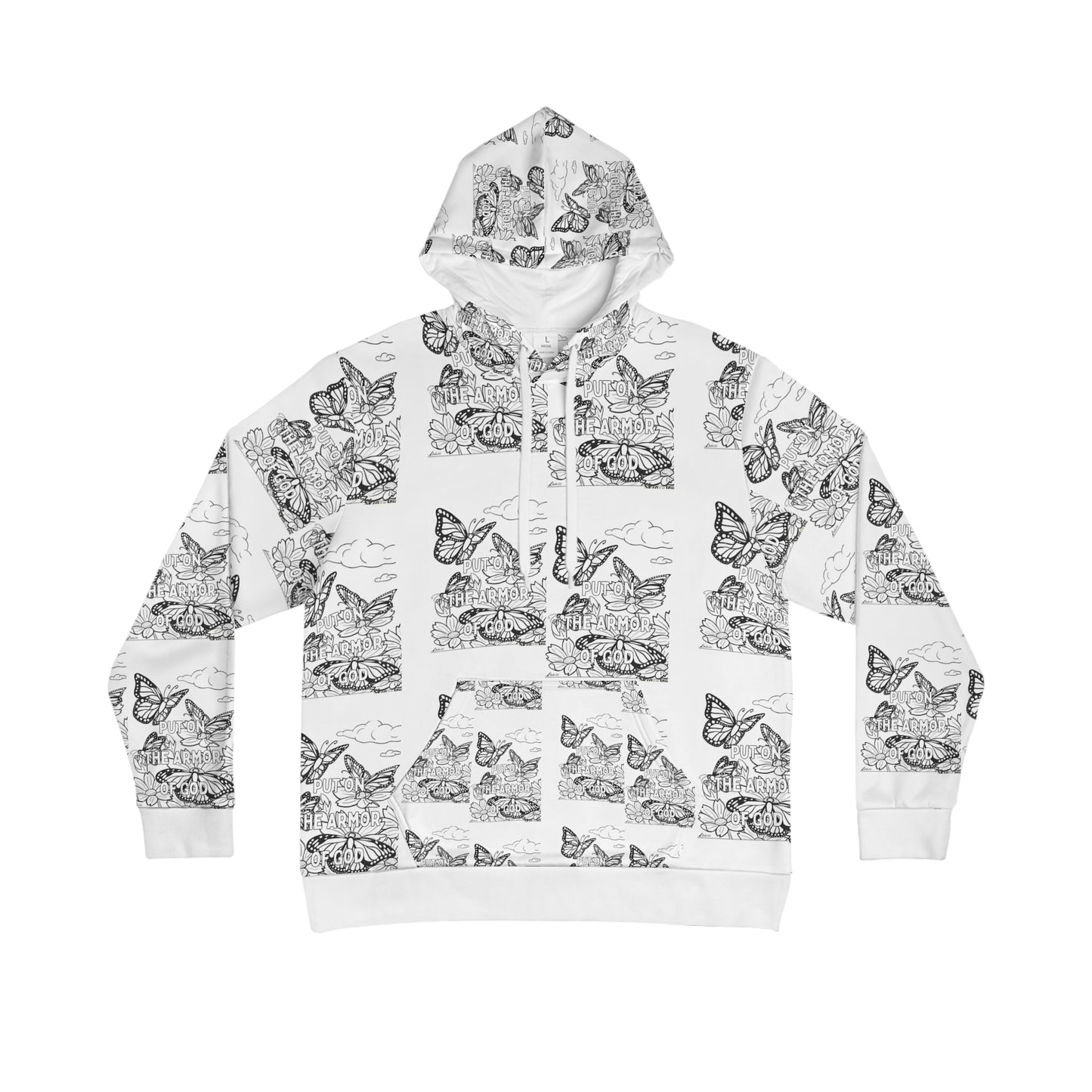Butterfly Garden Coloring Therapy Hoodie