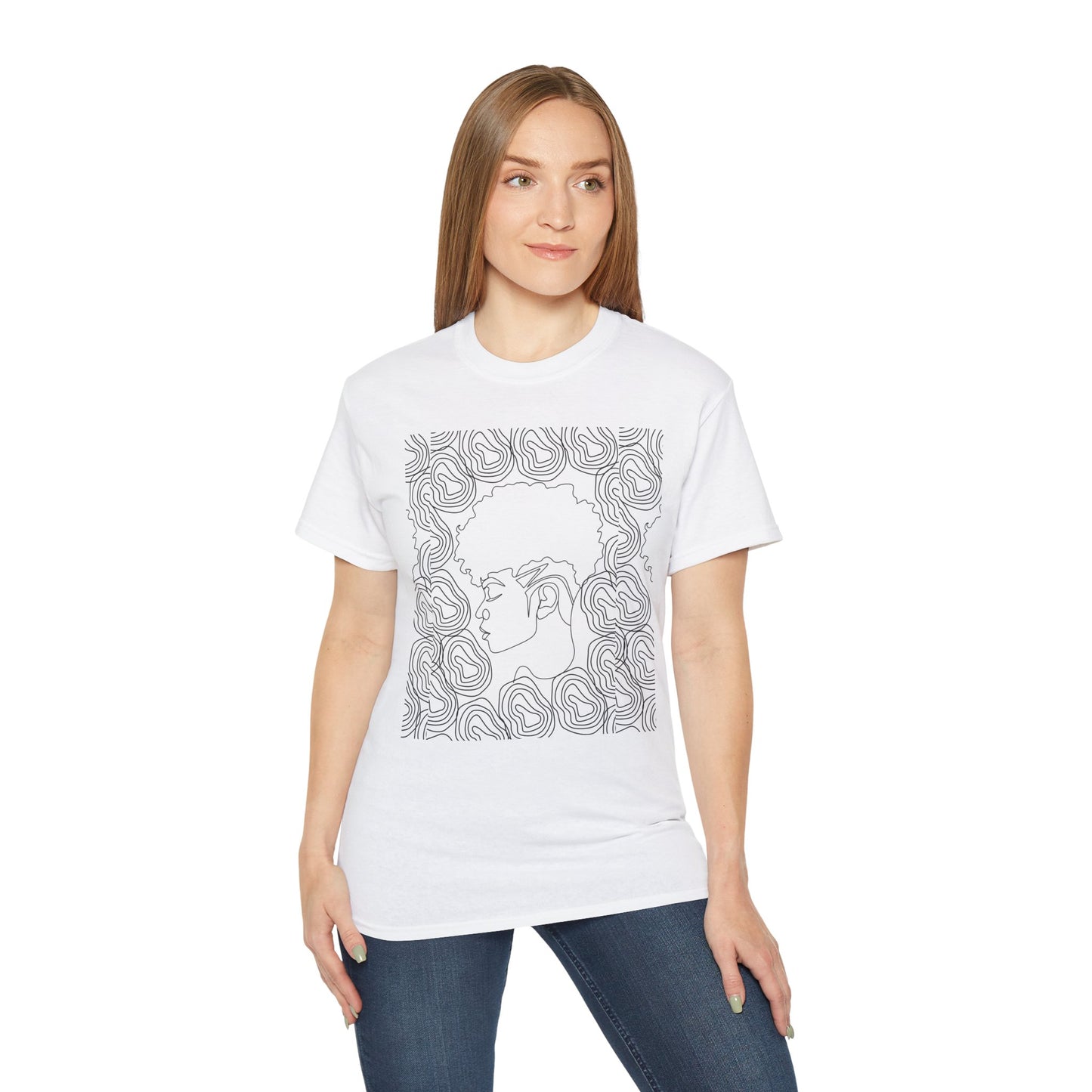 Artistic Unisex Tee - Abstract Line Art, Casual Wear, Gift for Art Lovers, Summer Fashion, Unique Graphic Shirt