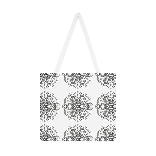 Bohemian Mandela Shoulder Tote Bag, Colorful Artistic Canvas for Creativity, Art Enthusiasts Gift, Creative Individuals Accessory,