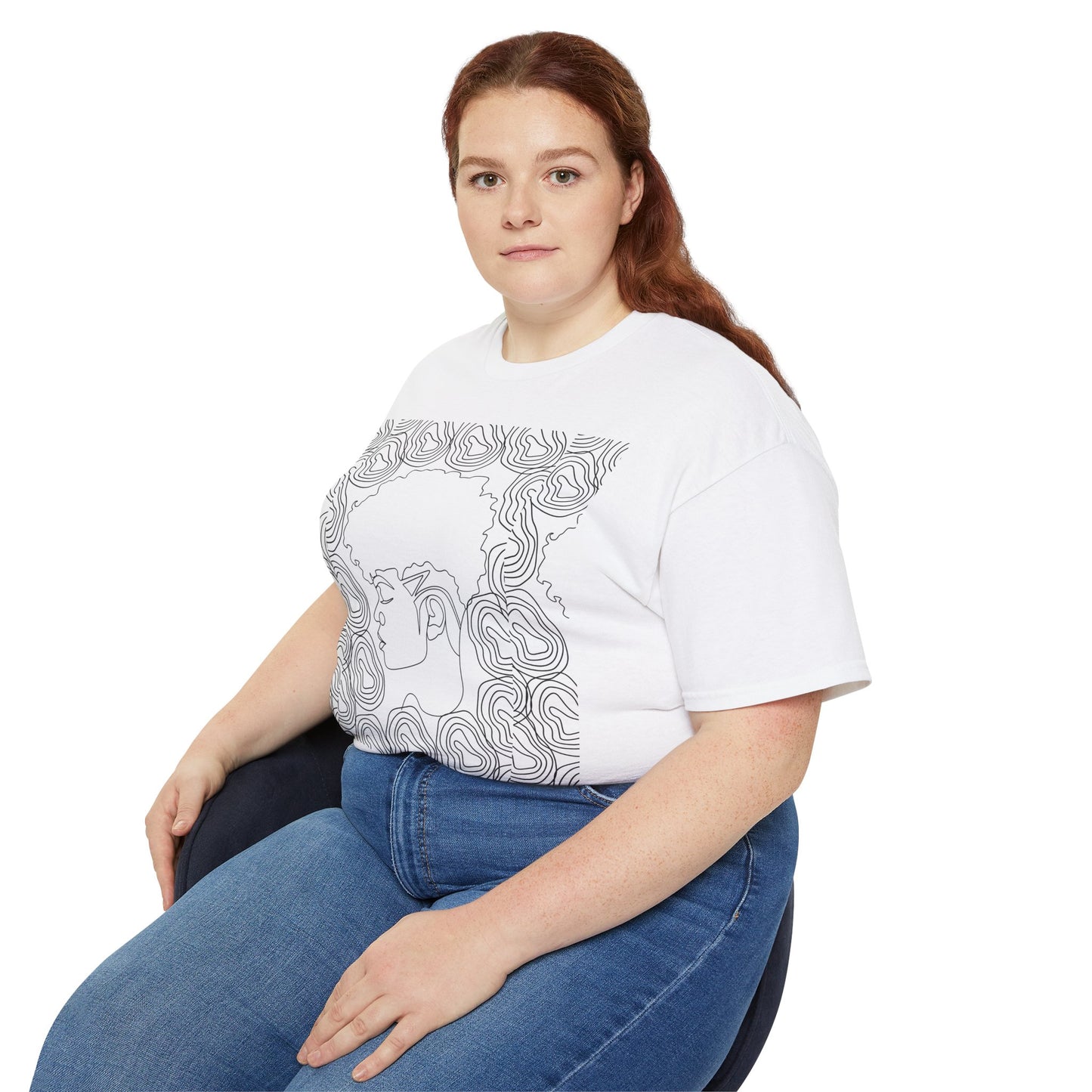 Artistic Unisex Tee - Abstract Line Art, Casual Wear, Gift for Art Lovers, Summer Fashion, Unique Graphic Shirt
