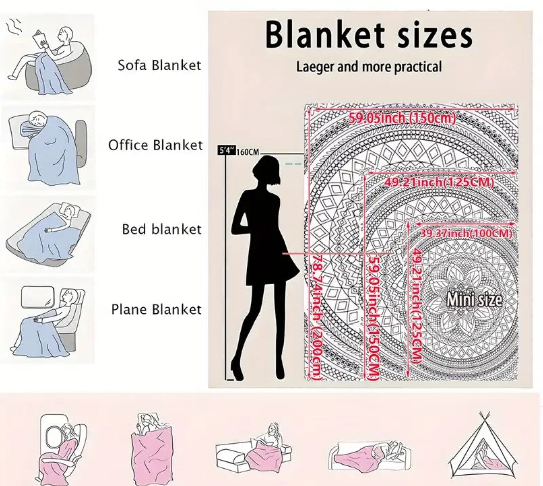 Unicorn Coloring Blanket