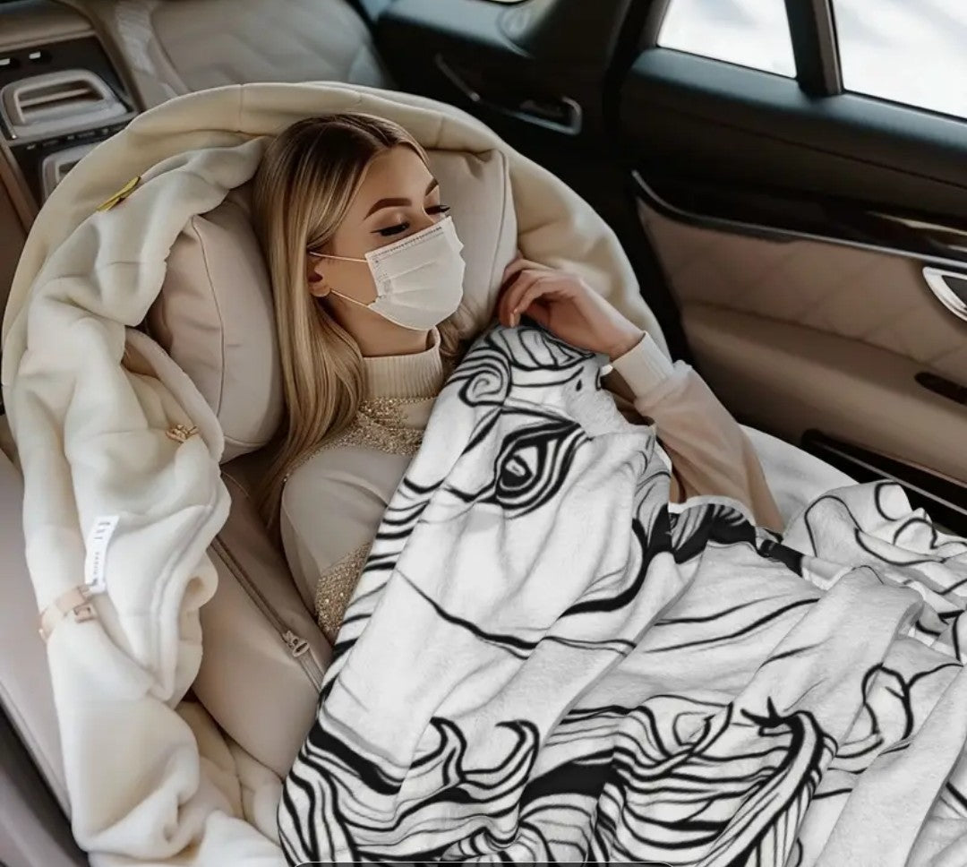 Unicorn Coloring Blanket
