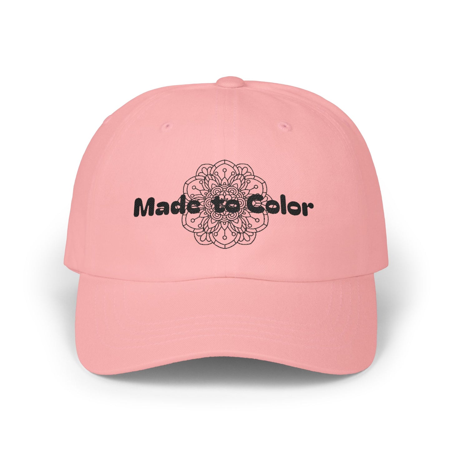 Dad Cap — Custom Floral Mandala "Made to Color" Embroidered Hat