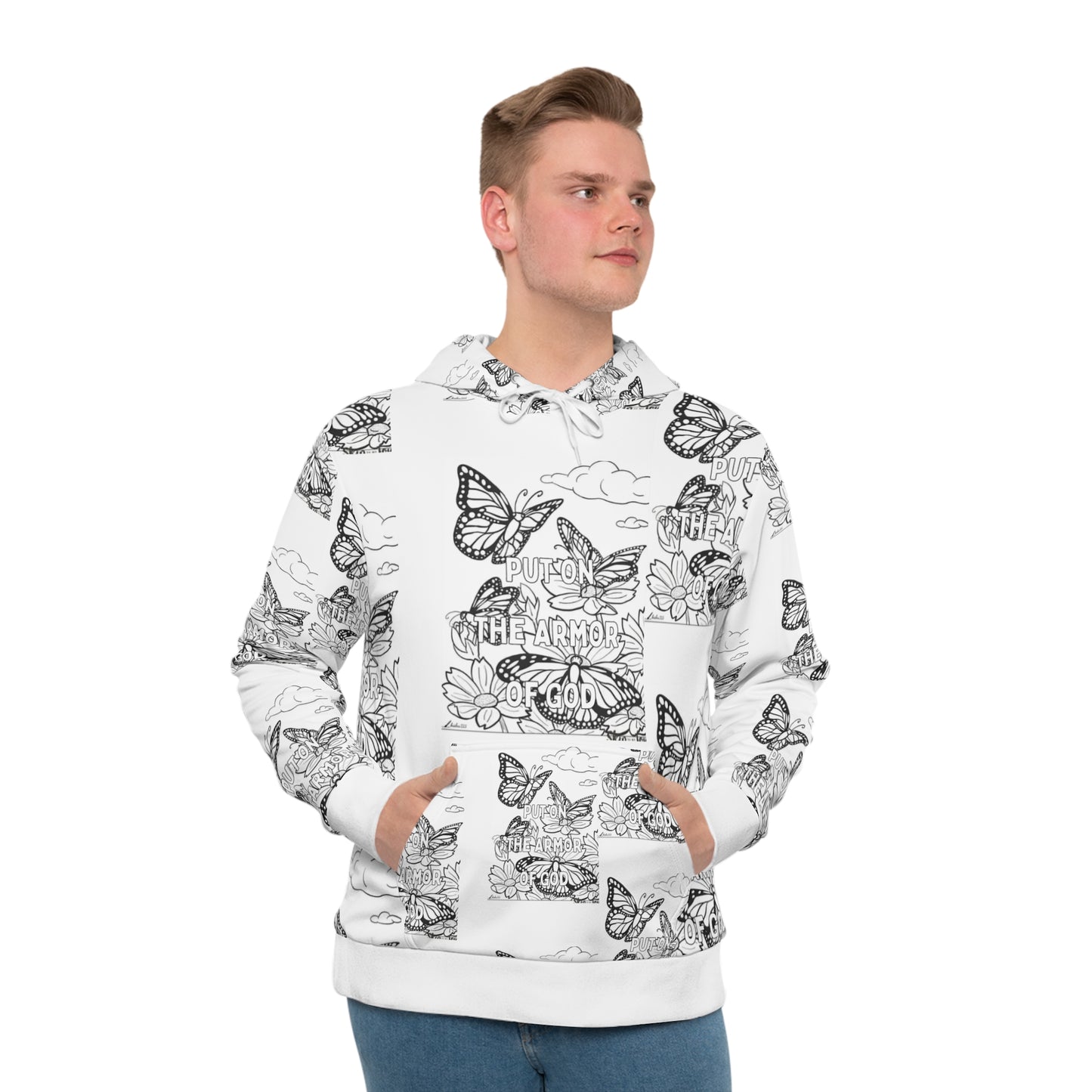 Butterfly Garden Coloring Therapy Hoodie
