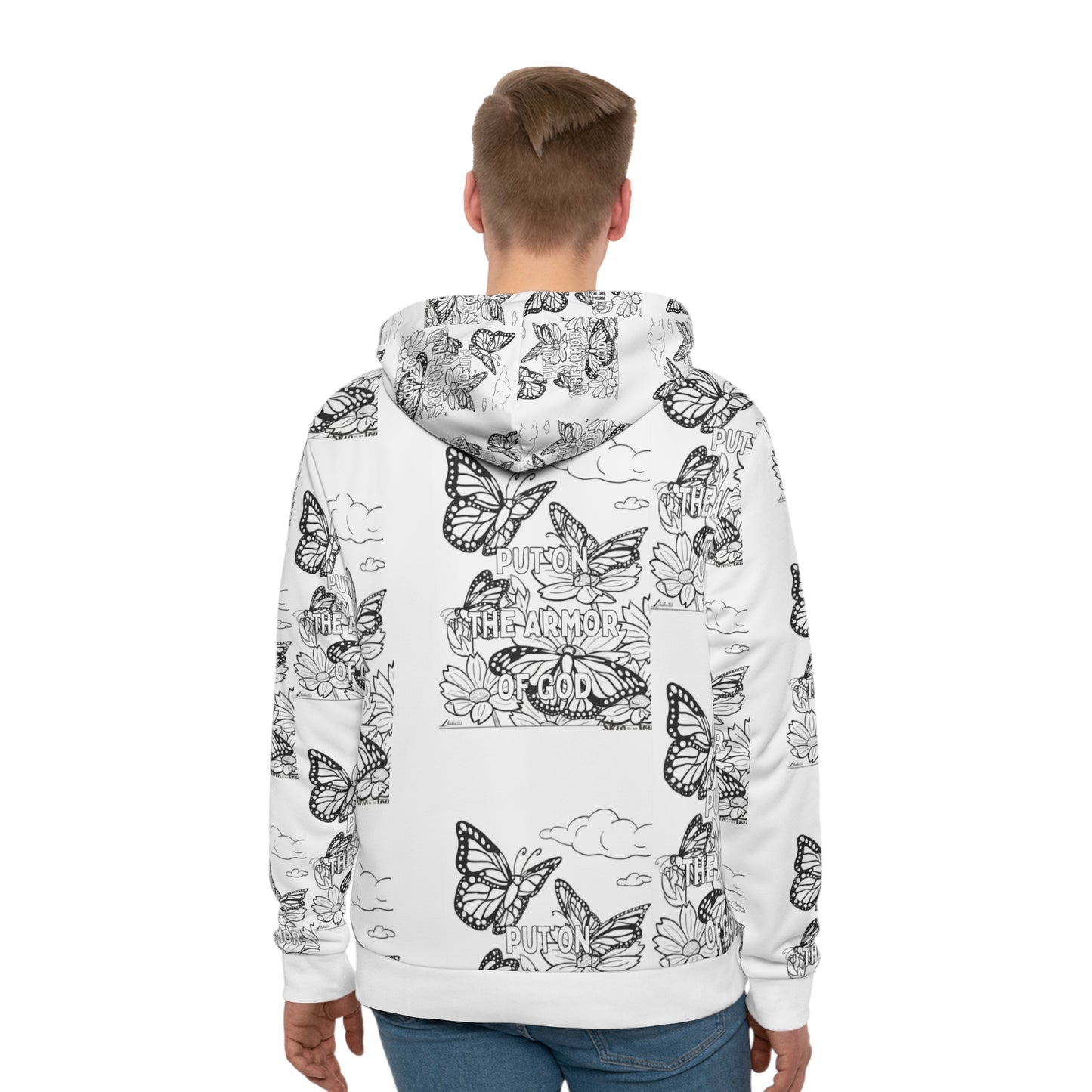 Butterfly Garden Coloring Therapy Hoodie