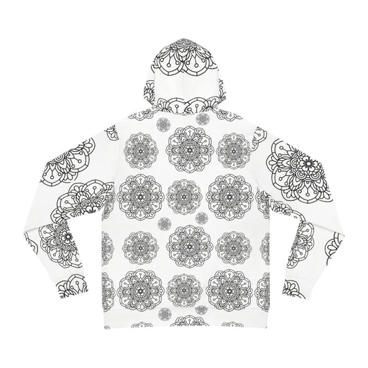 Bohemian Mandala Made to Color Unisex Hoodie- Calming Coloring Activity, Relaxation Hoodie, Zen Art Therapy