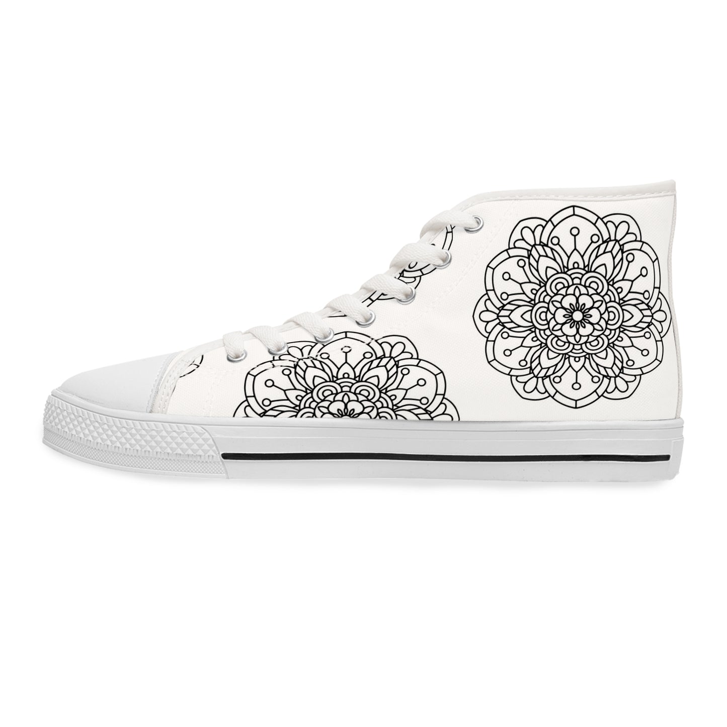 Multi-High Top Sneakers - Boho Chic Mandela Design