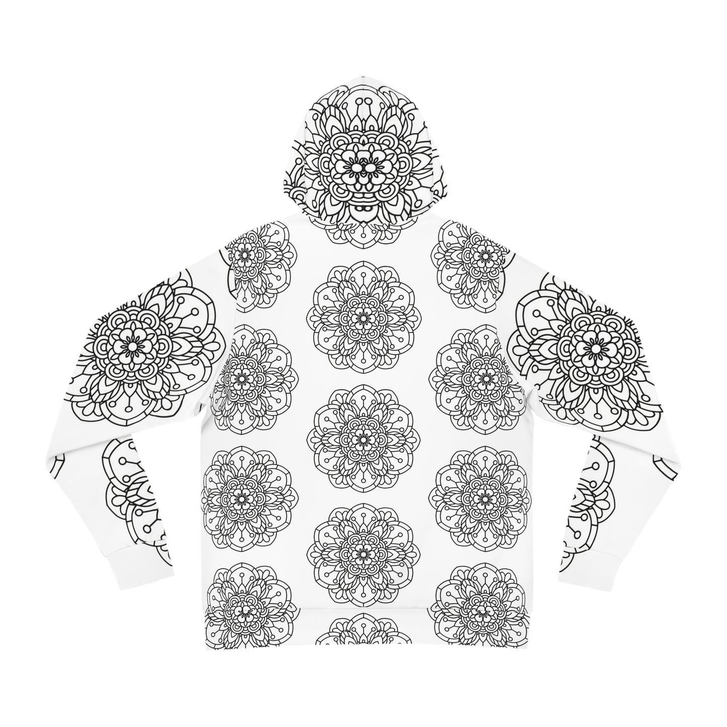 Large Bohemian Mandala Made to Color Unisex Hoodie- Calming Coloring Activity, Relaxation Hoodie, Zen Art Therapy