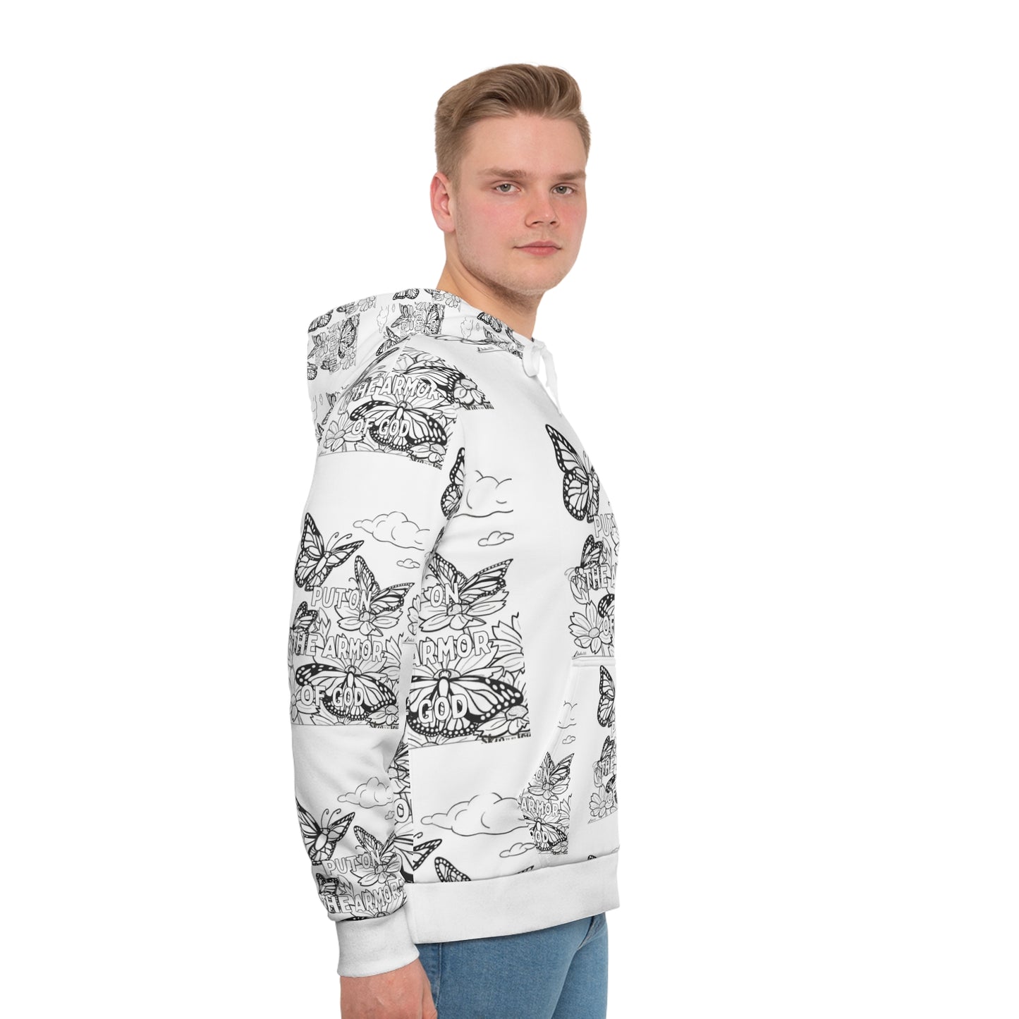 Butterfly Garden Coloring Therapy Hoodie