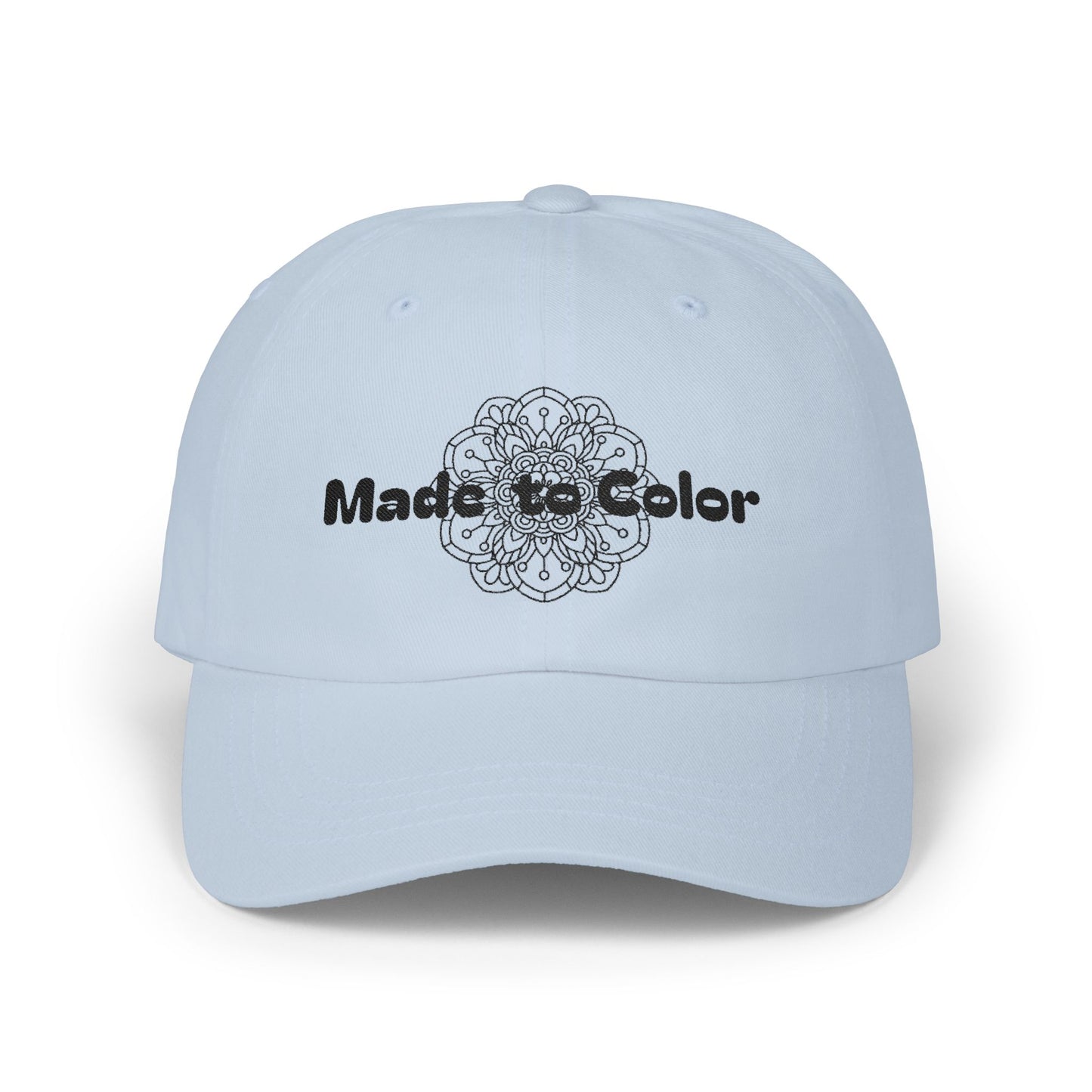 Dad Cap — Custom Floral Mandala "Made to Color" Embroidered Hat