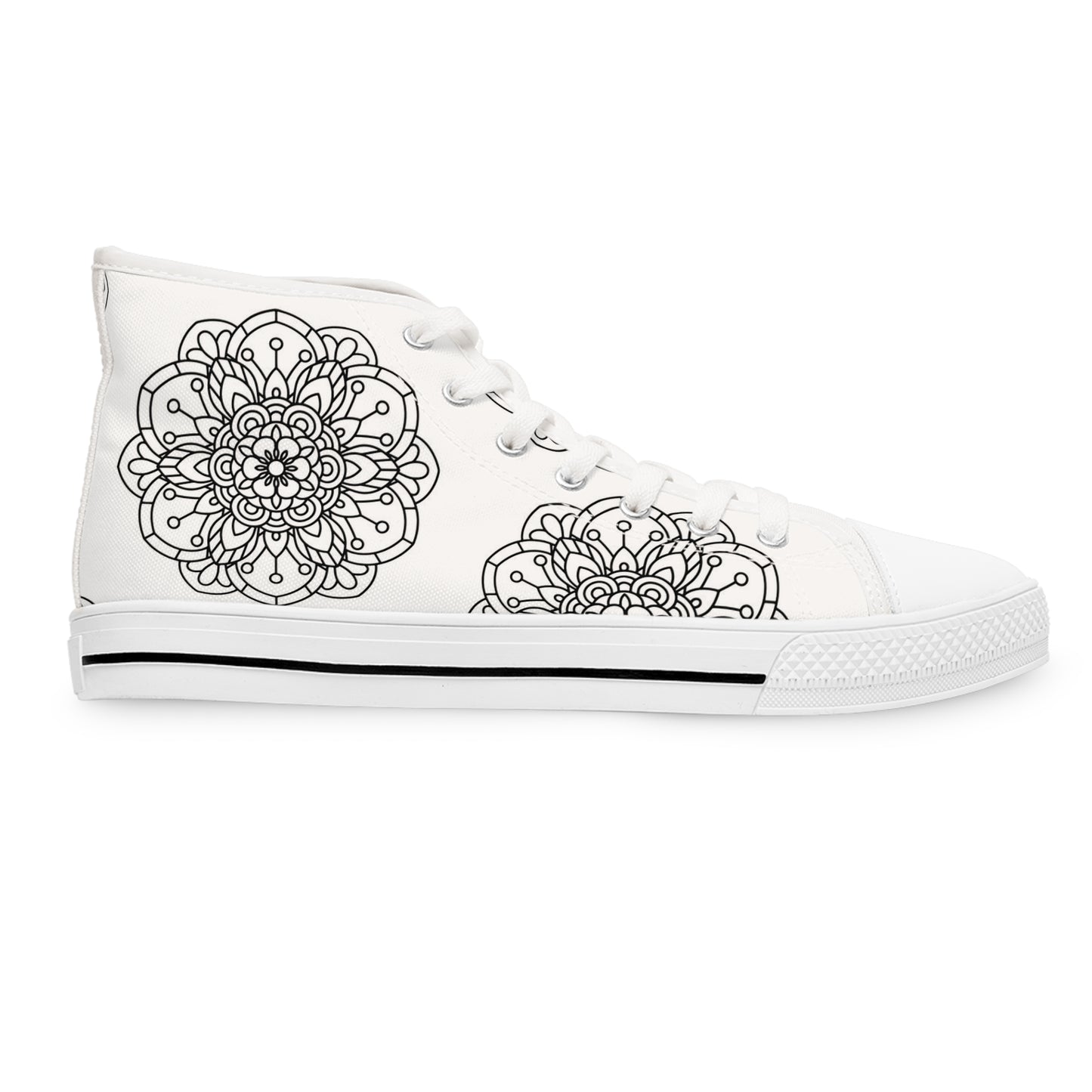 Multi-High Top Sneakers - Boho Chic Mandela Design