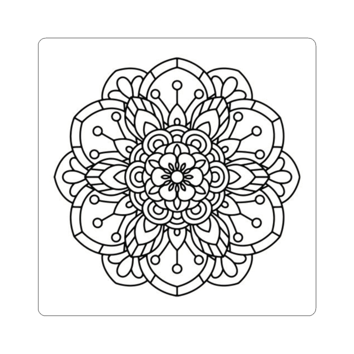 Boho Mandela Kiss-Cut Stickers — Bohemian Mandala Decorative Sticker Pack