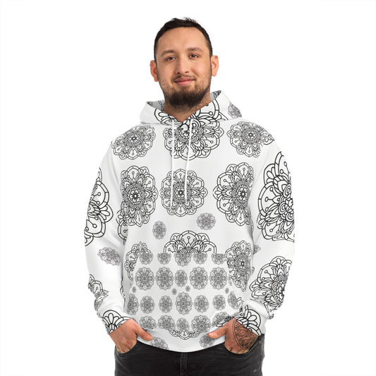 Bohemian Mandala Made to Color Unisex Hoodie- Calming Coloring Activity, Relaxation Hoodie, Zen Art Therapy