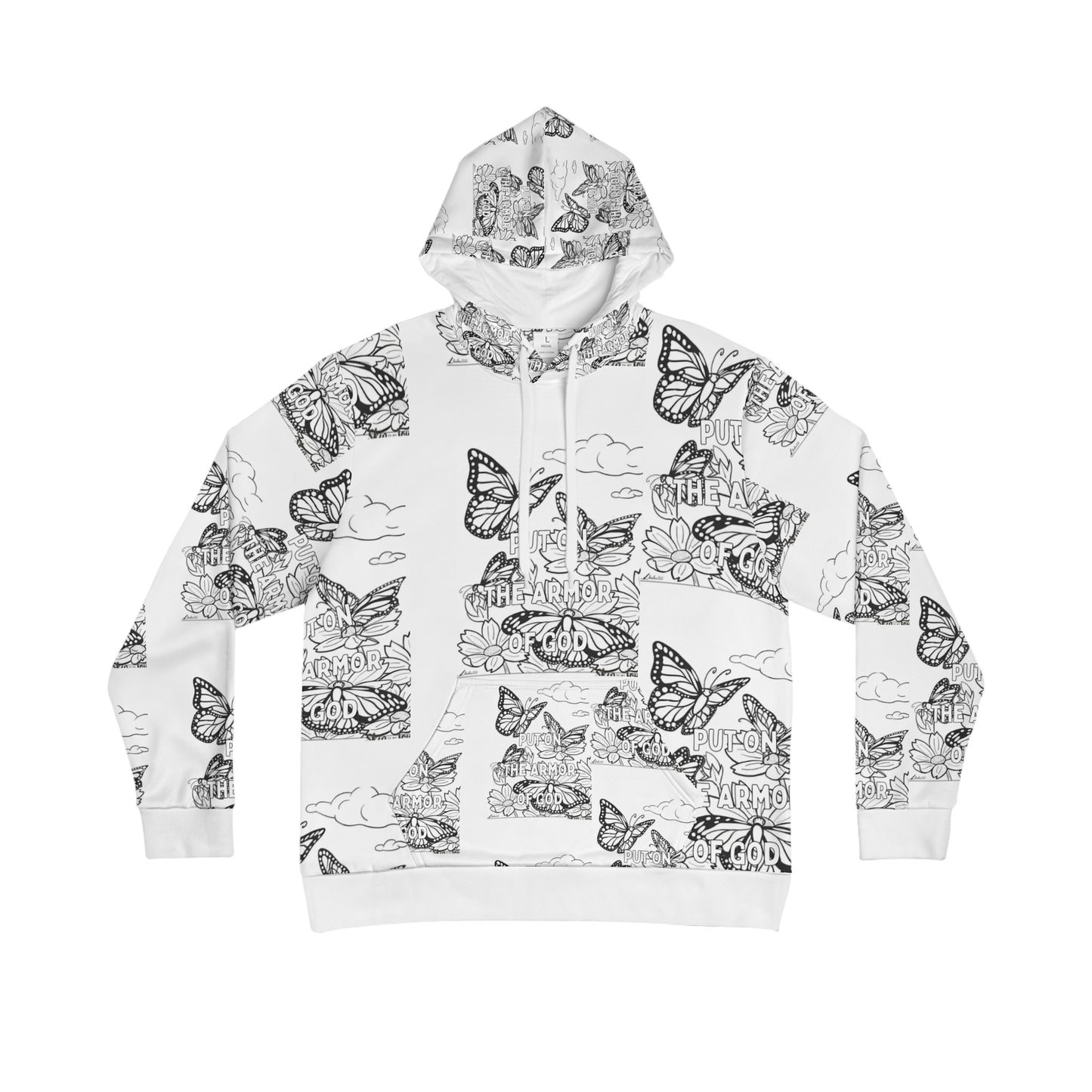 Butterfly Garden Coloring Therapy Hoodie