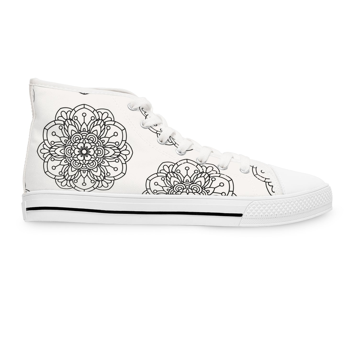 Multi-High Top Sneakers - Boho Chic Mandela Design