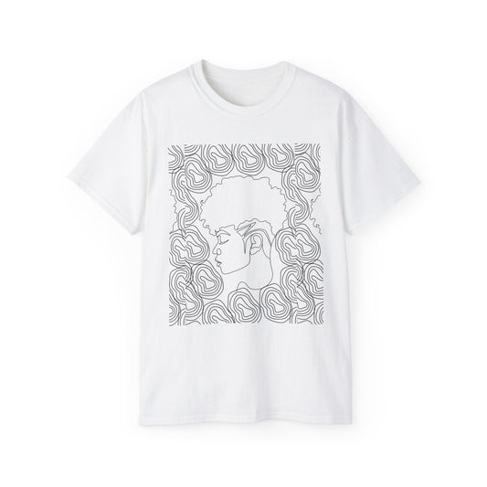 Artistic Unisex Tee - Abstract Line Art, Casual Wear, Gift for Art Lovers, Summer Fashion, Unique Graphic Shirt