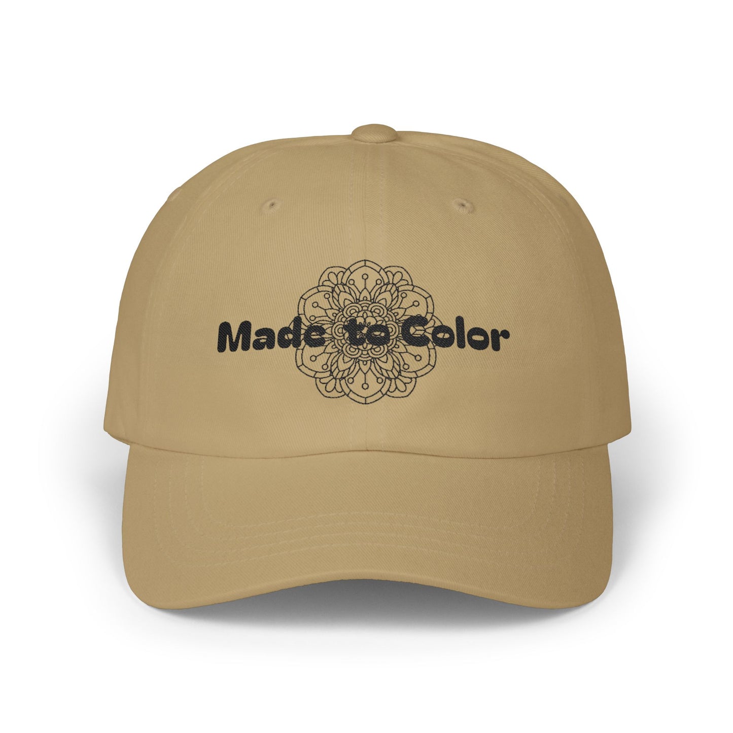 Dad Cap — Custom Floral Mandala "Made to Color" Embroidered Hat