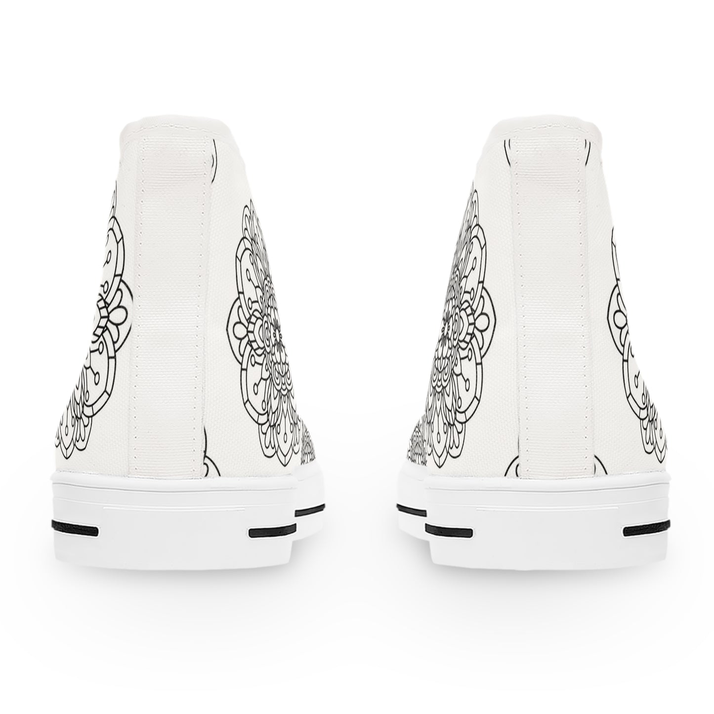 Multi-High Top Sneakers - Boho Chic Mandela Design